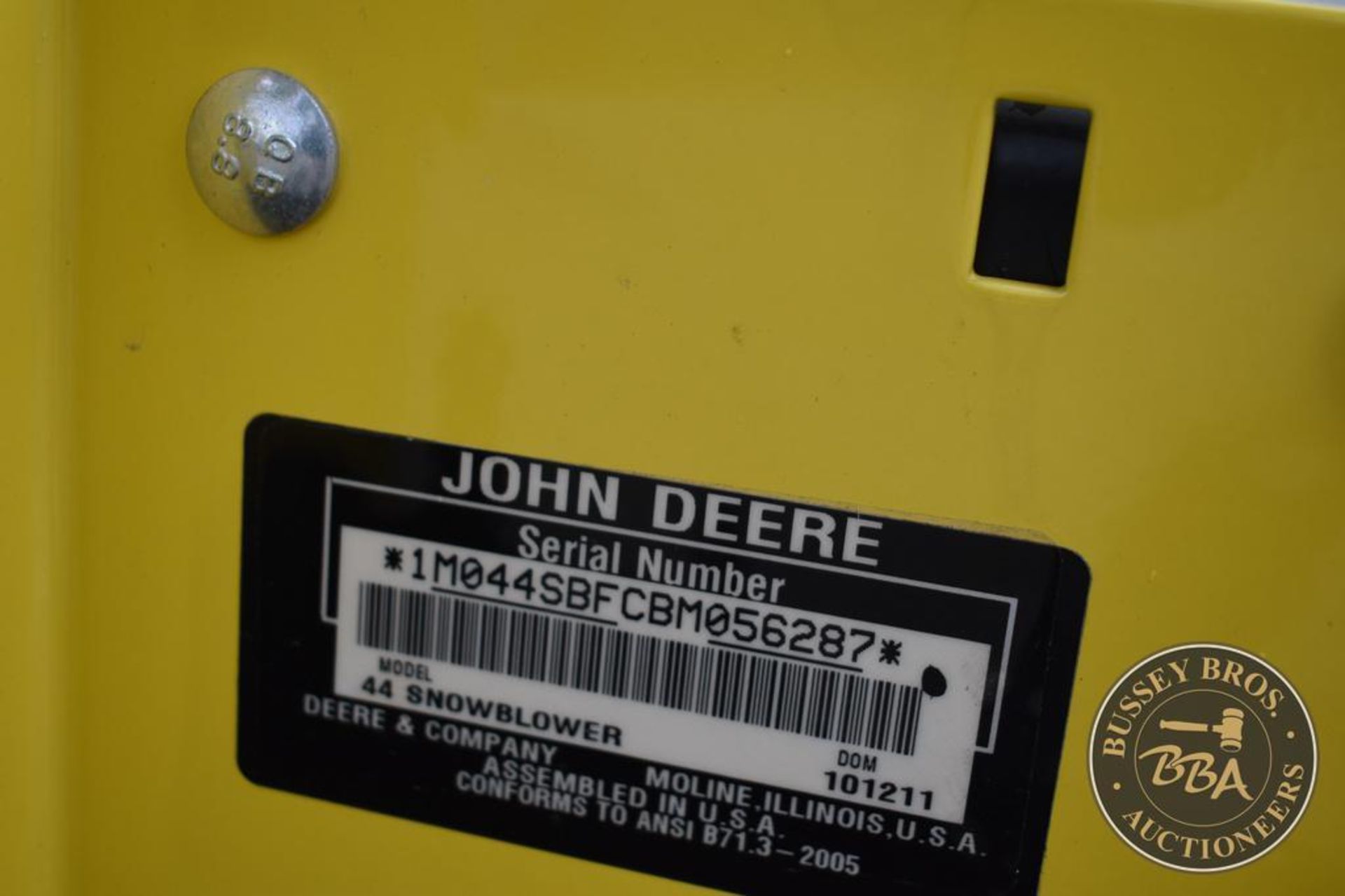 Snowblower JOHN DEERE 44 SNOW BLOWER 27325 - Image 7 of 10