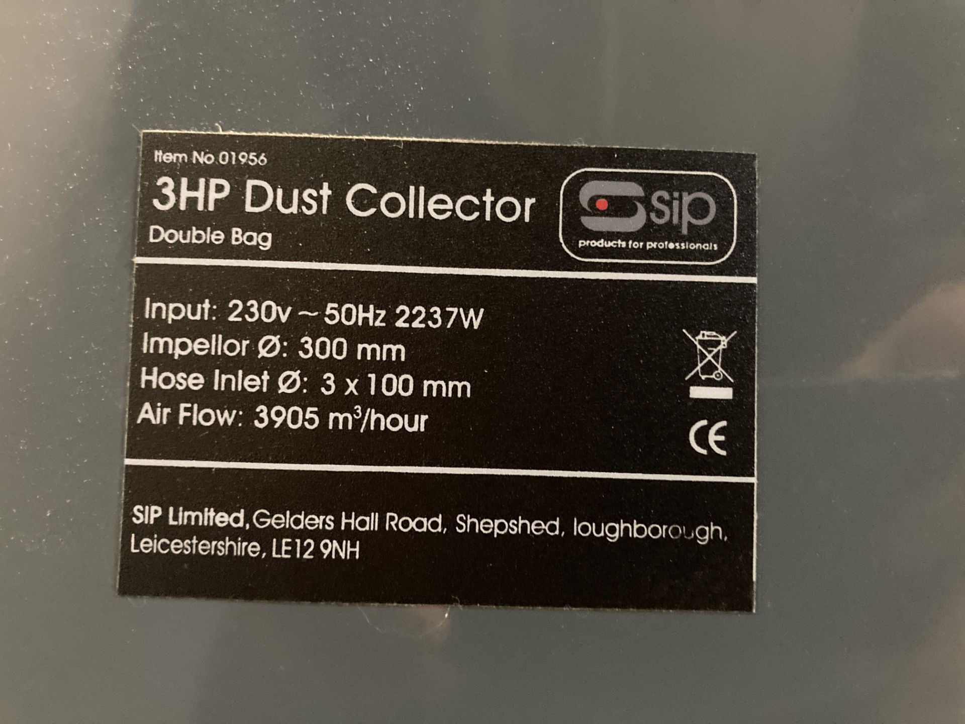 SIP 3HP double bag dust collector - Image 4 of 5