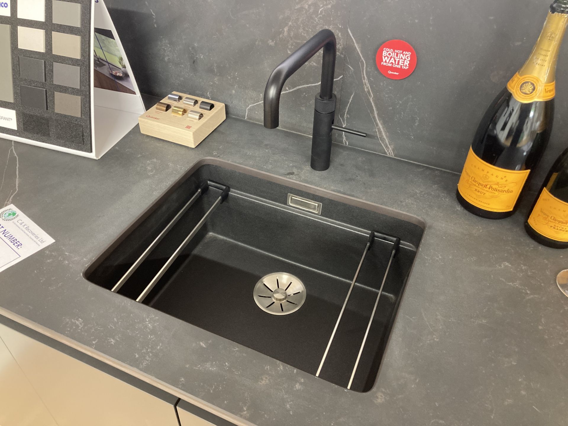 Charcoal and white display kitchen with appliances - Image 5 of 15