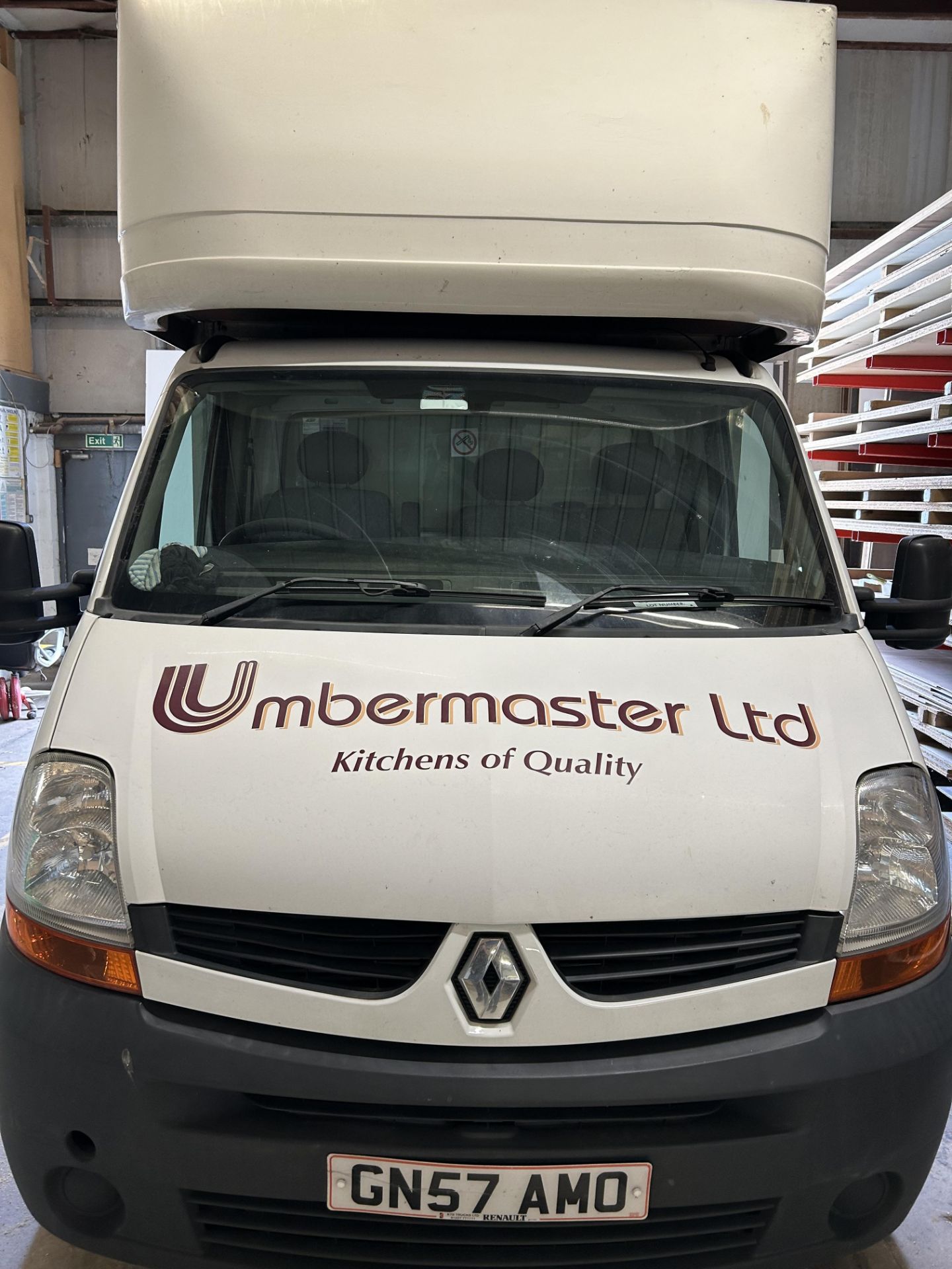 Renault Master 120.35 DCI LWB diesel low roof Luton van registration GN57 AMO with tail lift - Image 14 of 34