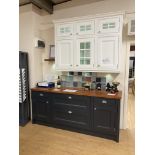 Cream and charcoal kitchen dresser display