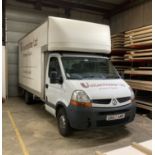 Renault Master 120.35 DCI LWB diesel low roof Luton van registration GN57 AMO with tail lift