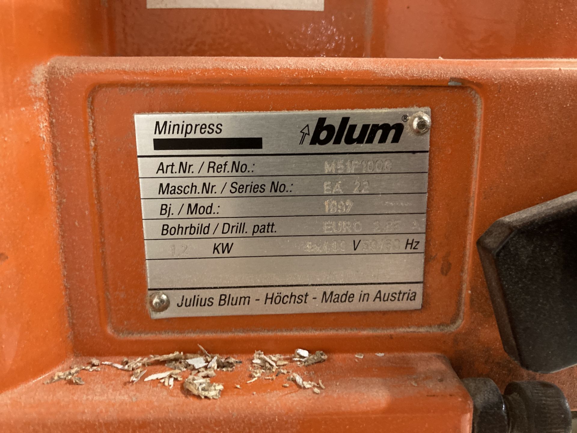 Blum M51P1000 Minipress single spindle bench drill - Image 6 of 7