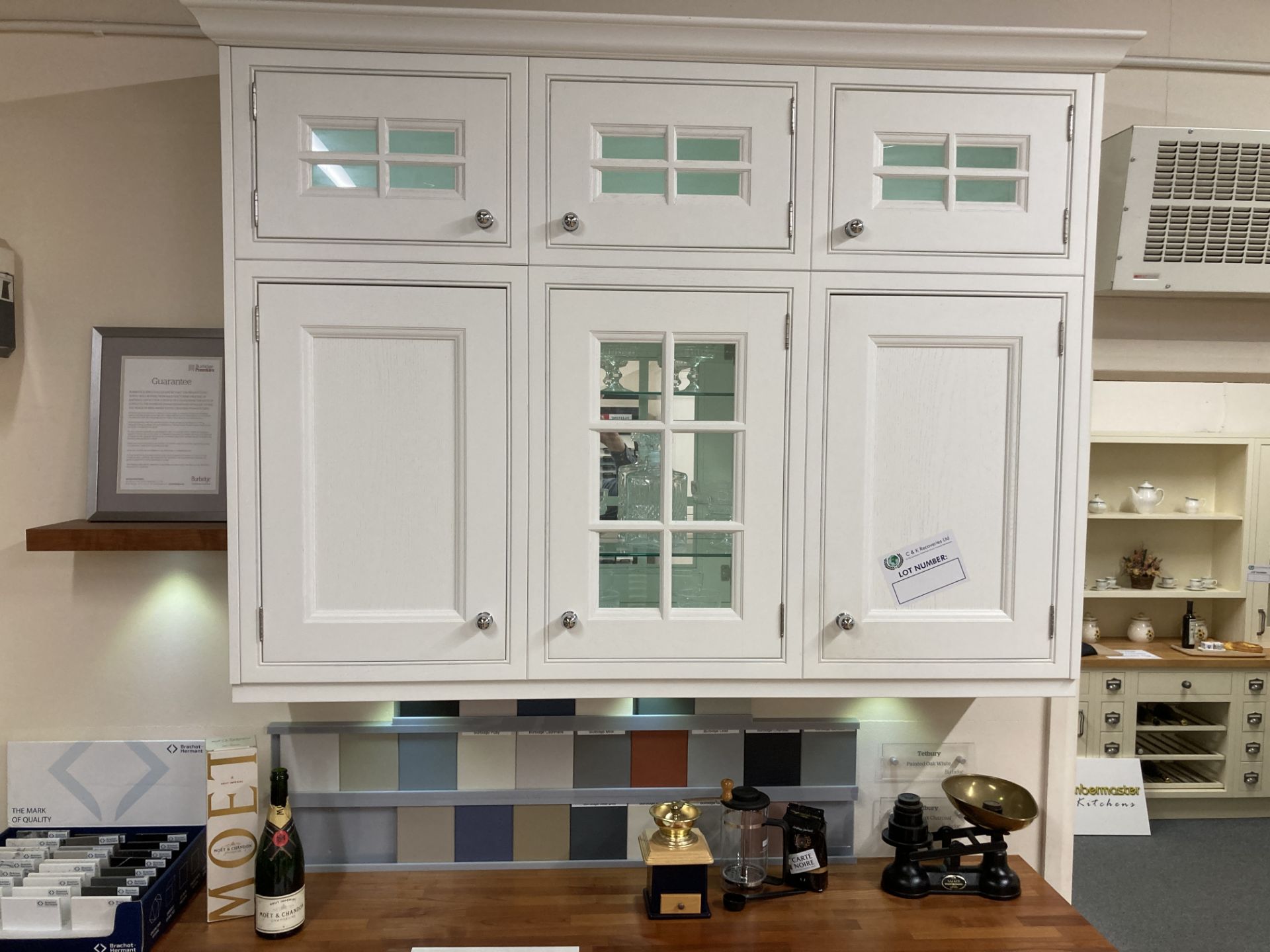 Cream and charcoal kitchen dresser display - Image 5 of 5