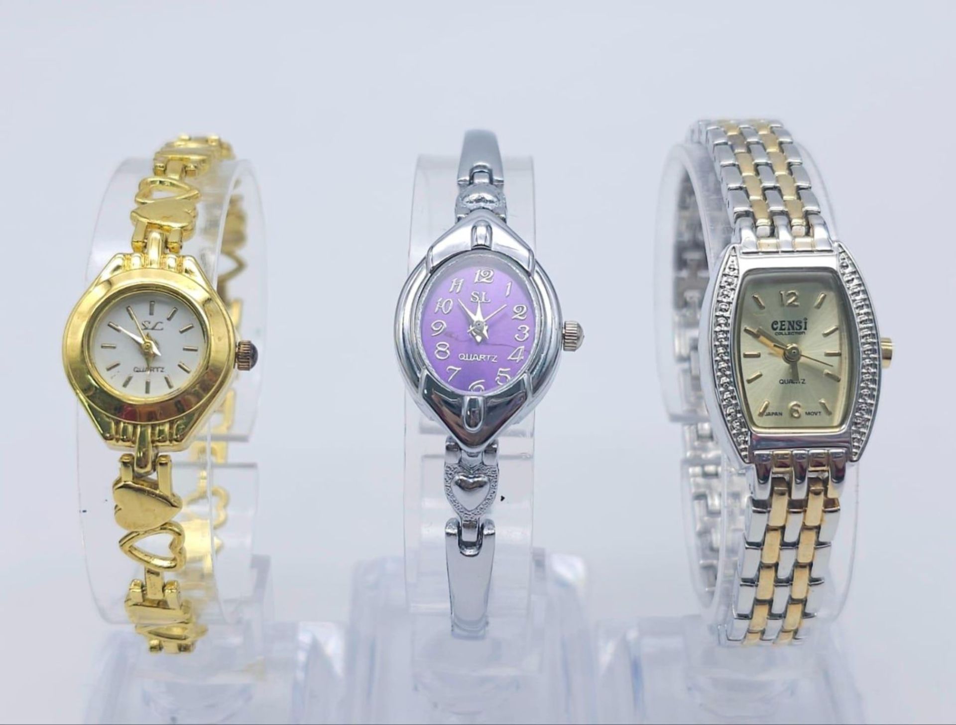 A Parcel of Ladies Quartz Cocktail Watches by Censi Collection & SL. All with new batteries fitted - Bild 2 aus 5