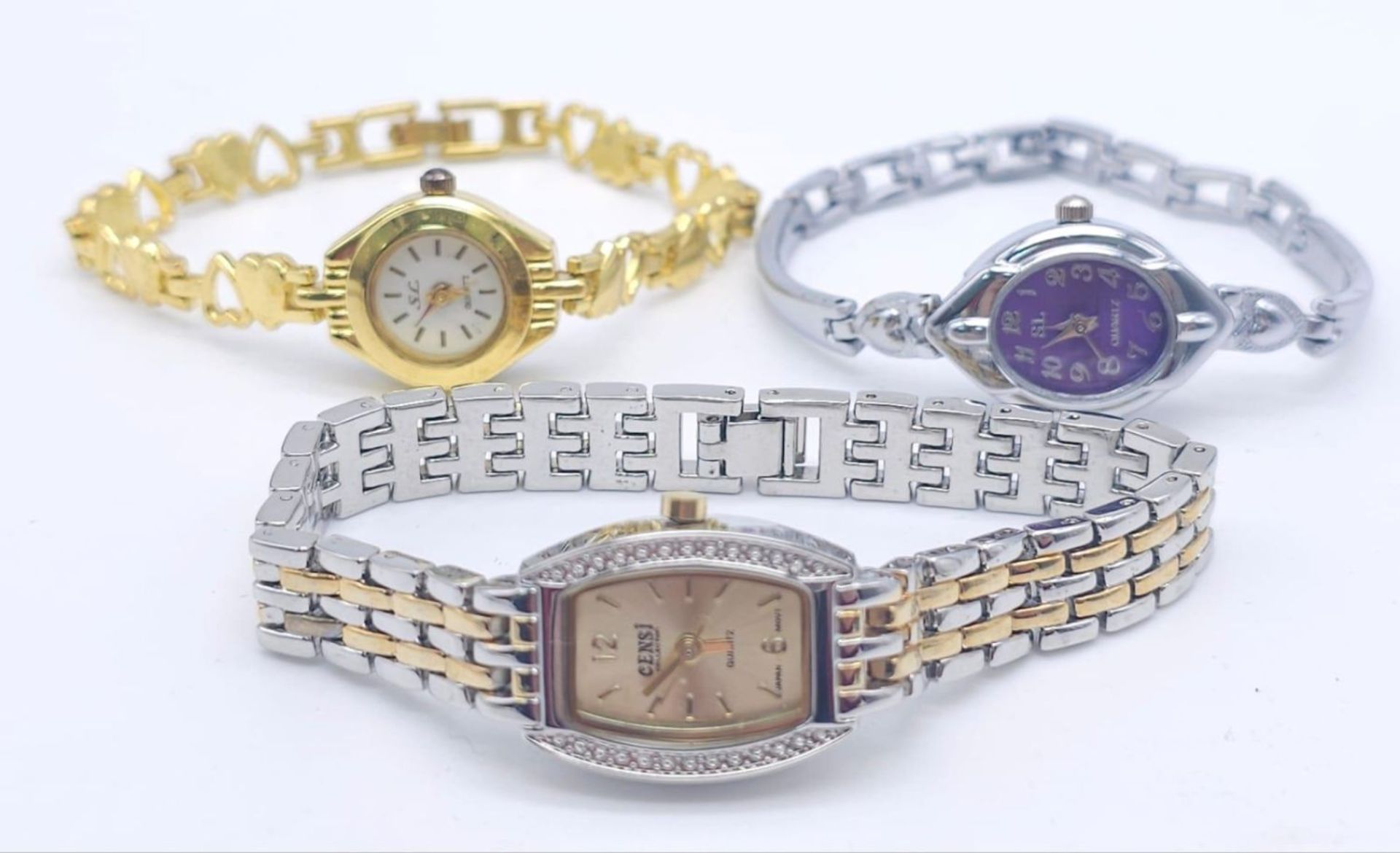 A Parcel of Ladies Quartz Cocktail Watches by Censi Collection & SL. All with new batteries fitted