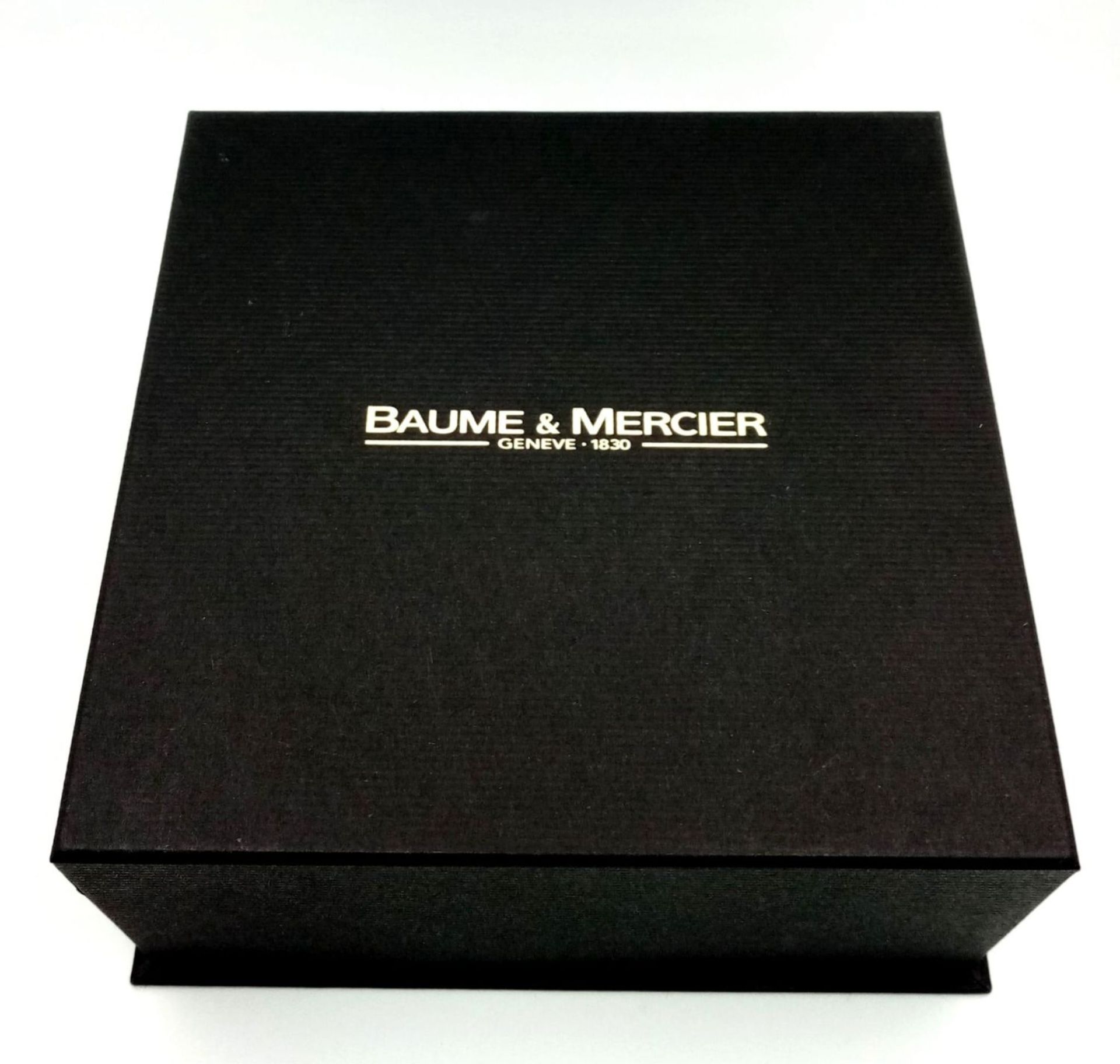 A BAUME AND MERCIER LADIES STAINLESS STEEL WRIST WATCH WITH BLACK DIAL , DATE BOX , AUTOMATIC - Bild 8 aus 8