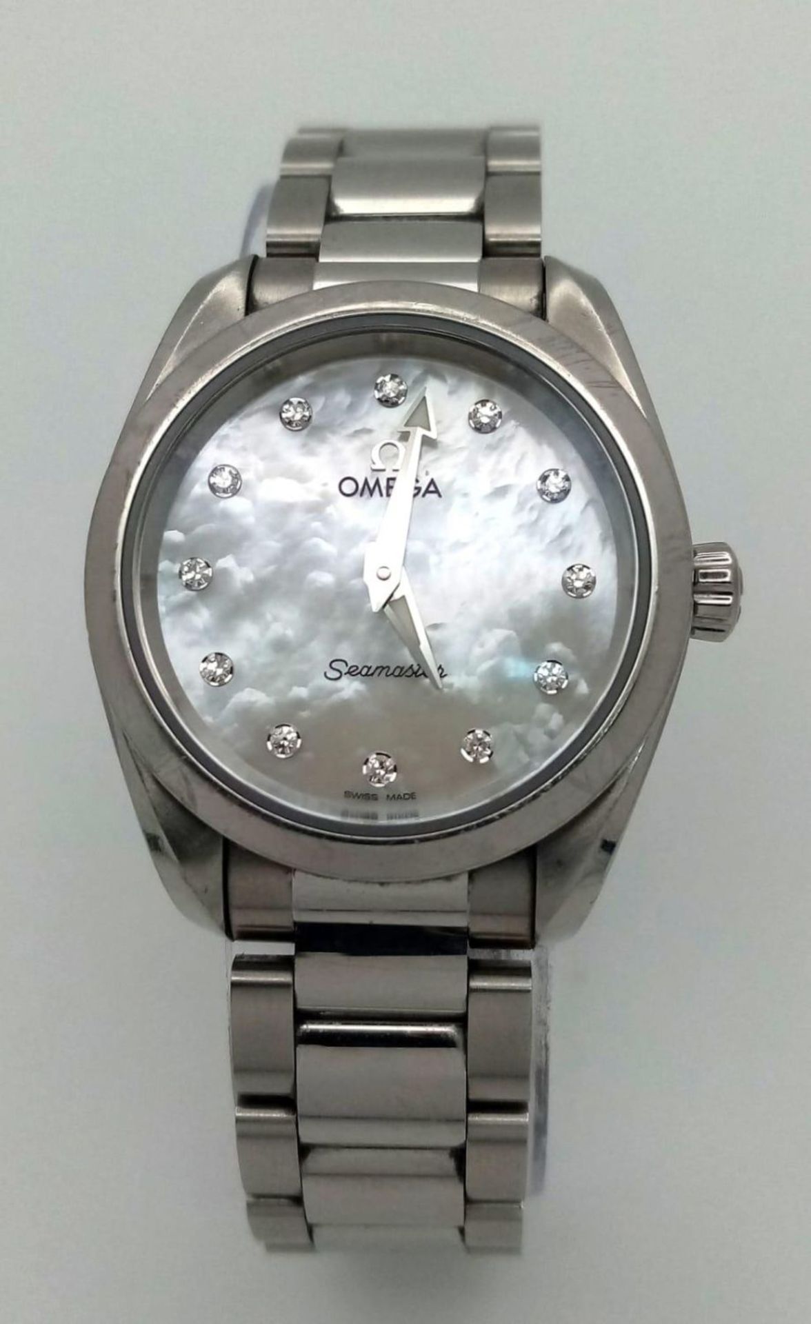 An Omega Seamaster Aqua Terra Quartz Ladies Watch. Stainless steel bracelet and case - 28mm. - Bild 2 aus 10