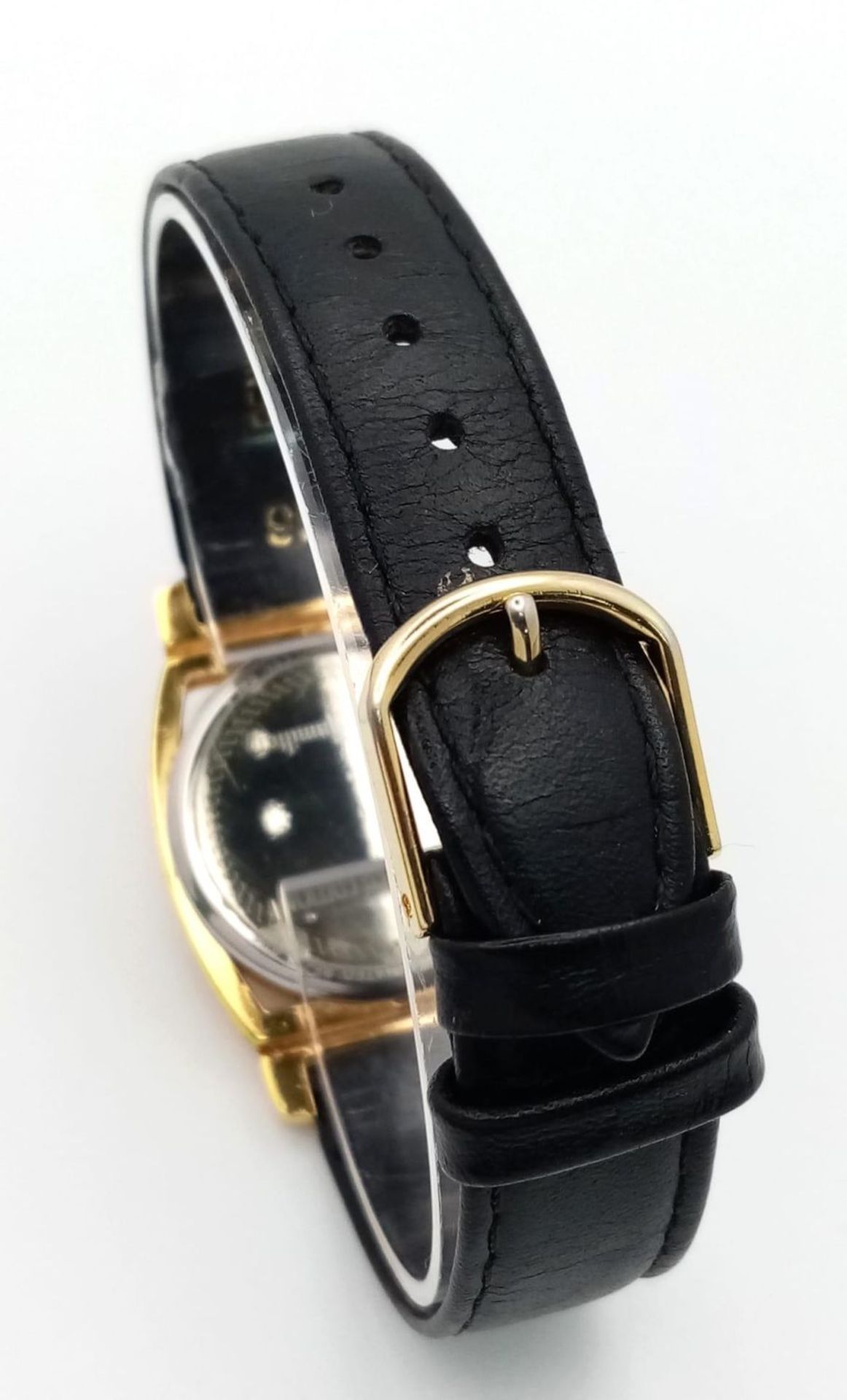 A Menâ€™s 1980â€™s Hamilton Piping Rock, 18 Carat Gold Electroplated, Second Dial Quartz Watch Being - Bild 4 aus 6