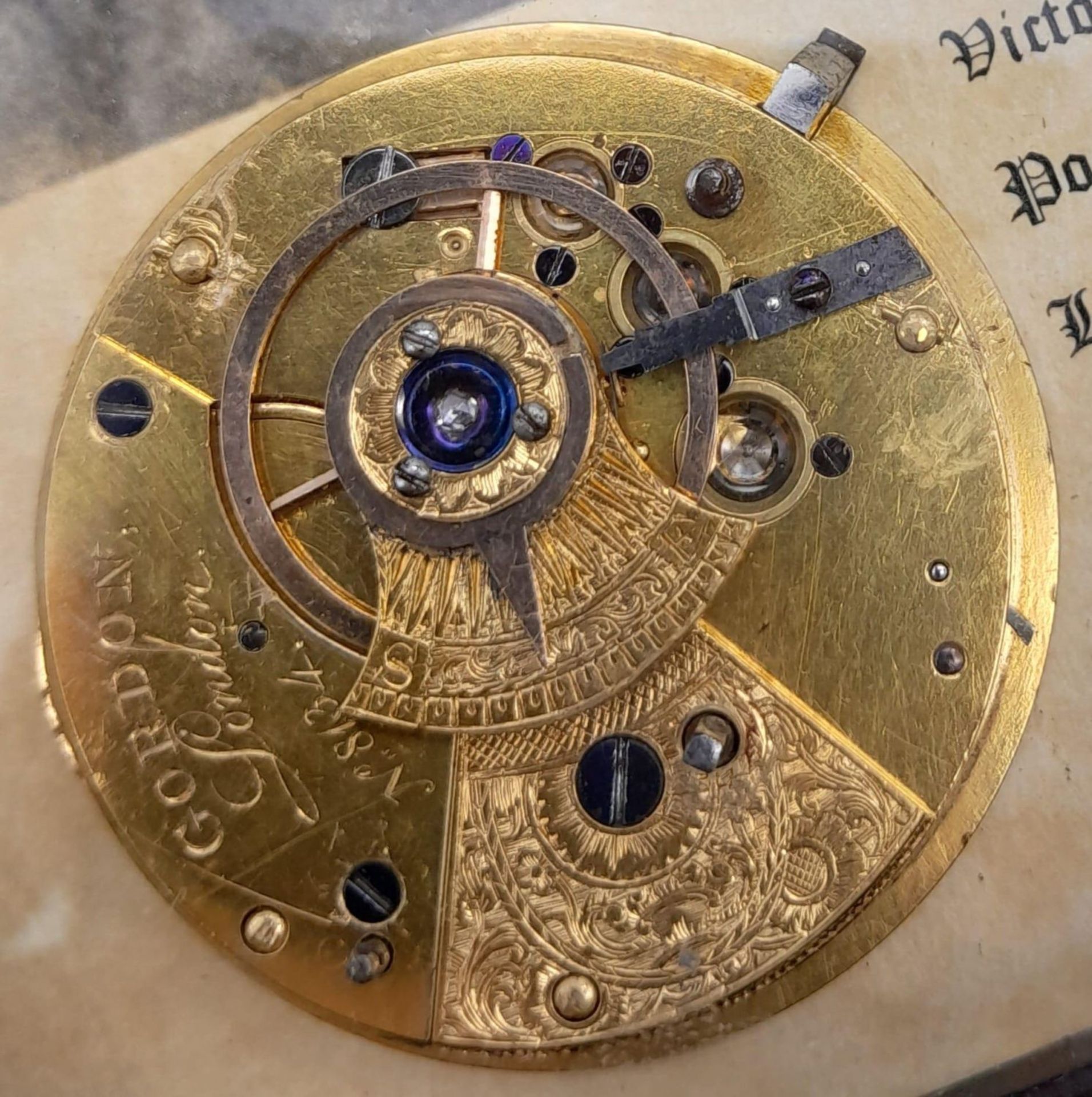 From the Blyth Collection - A Unique Hand-Made Horologist's Art-Piece. A Framed Victorian Fusee - Bild 2 aus 4