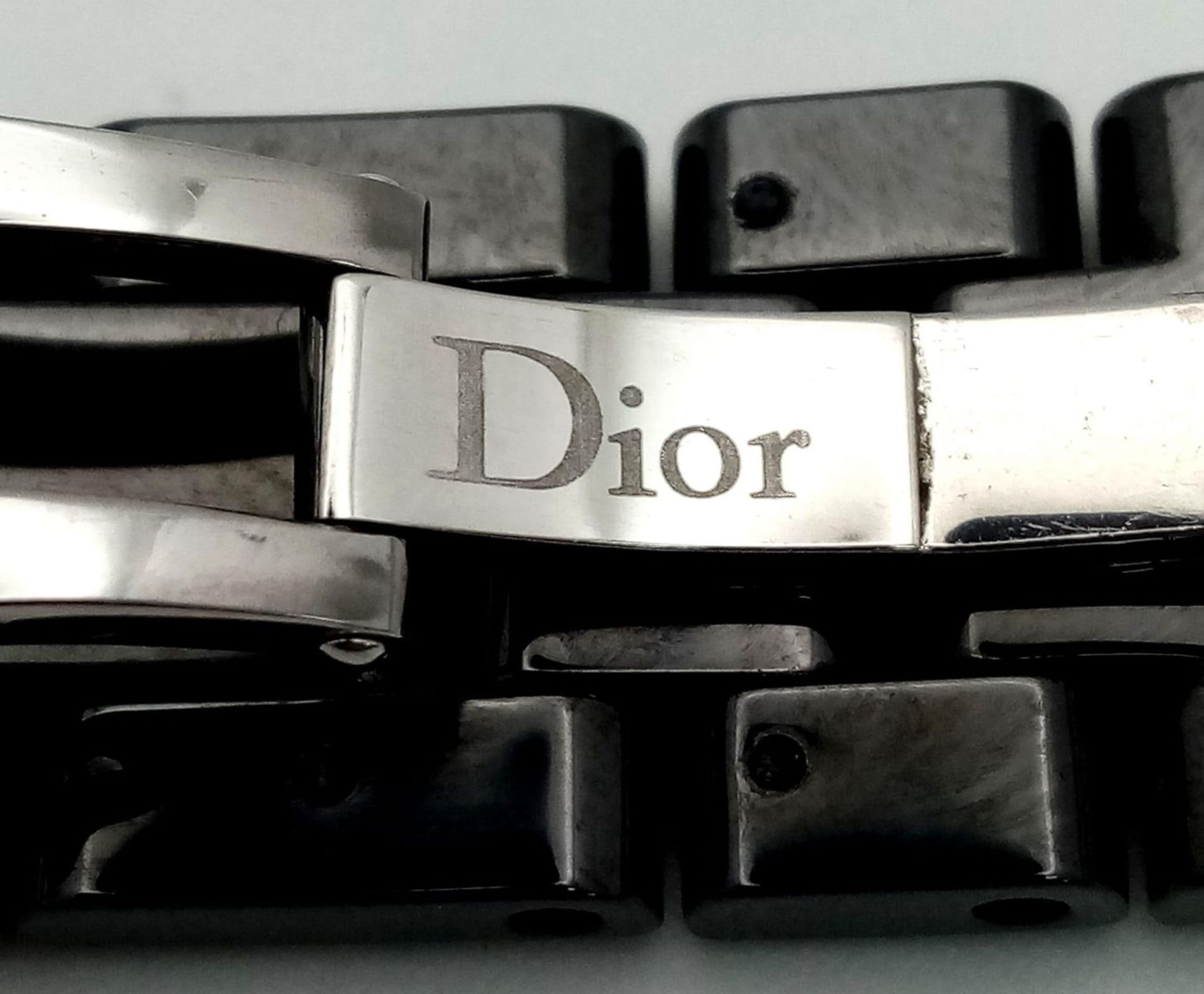 A Christian Dior VIII Automatic Ladies Watch. Black ceramic bracelet and case - 34mm. Black dial - Bild 9 aus 10