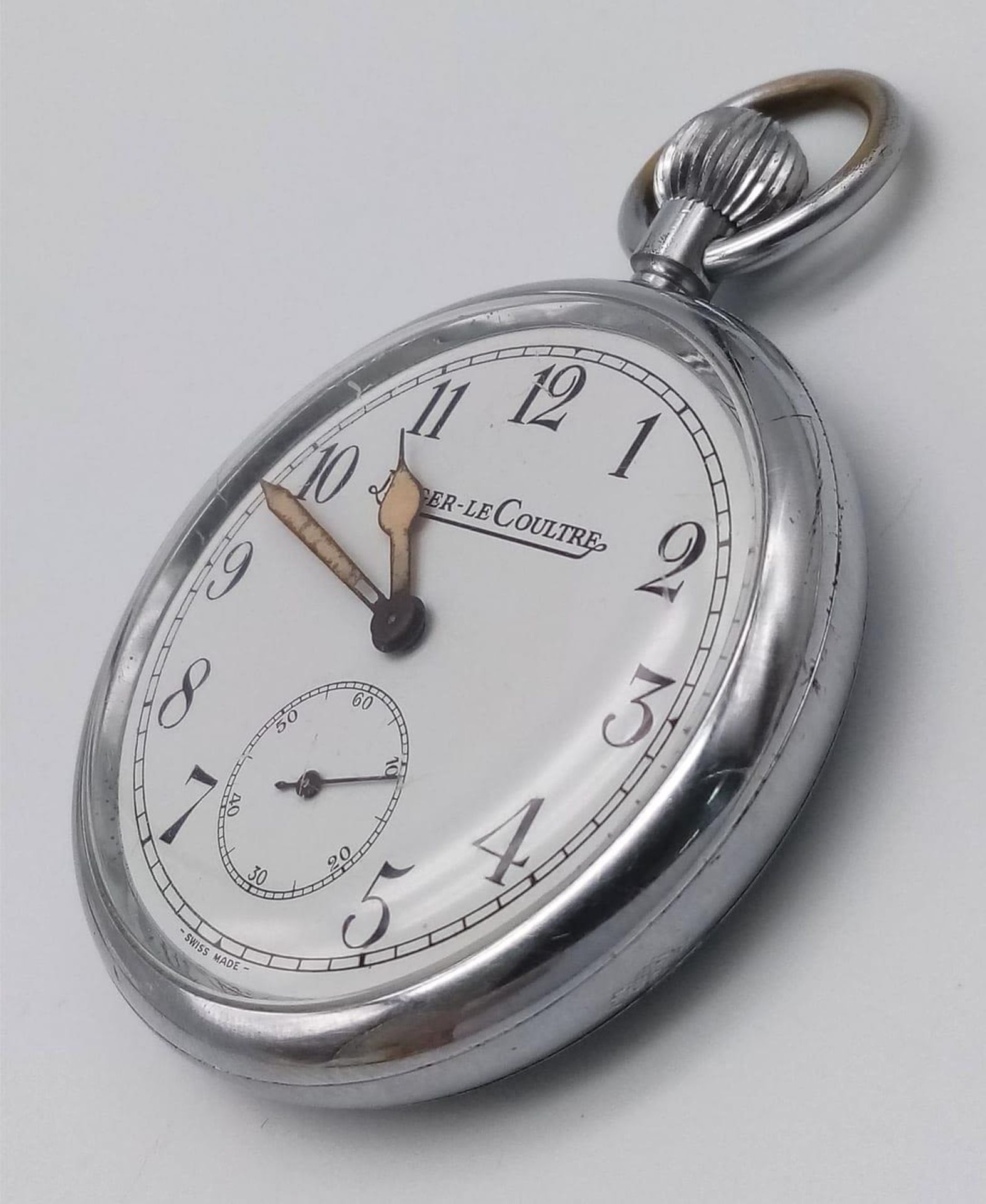 A JAEGER LE COULTRE POCKET WATCH MADE FOR THE U.K. SPACE AGENCY AND MARKED G.S.T.P. ON THE REVERSE - Bild 4 aus 8