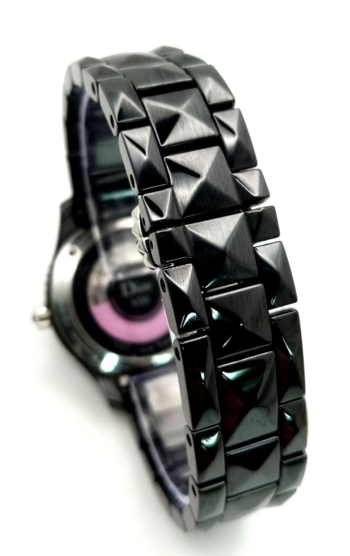 A Christian Dior VIII Automatic Ladies Watch. Black ceramic bracelet and case - 34mm. Black dial - Bild 6 aus 10