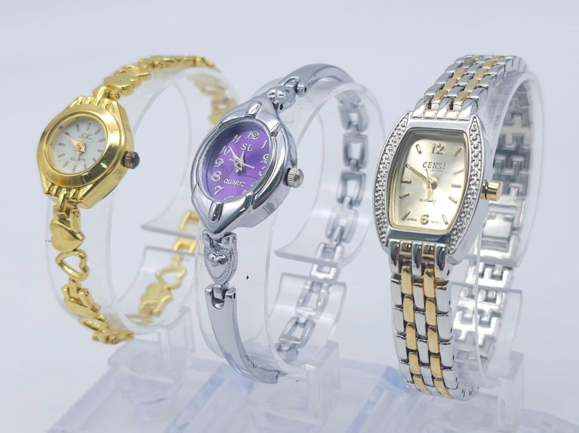A Parcel of Ladies Quartz Cocktail Watches by Censi Collection & SL. All with new batteries fitted - Bild 3 aus 5