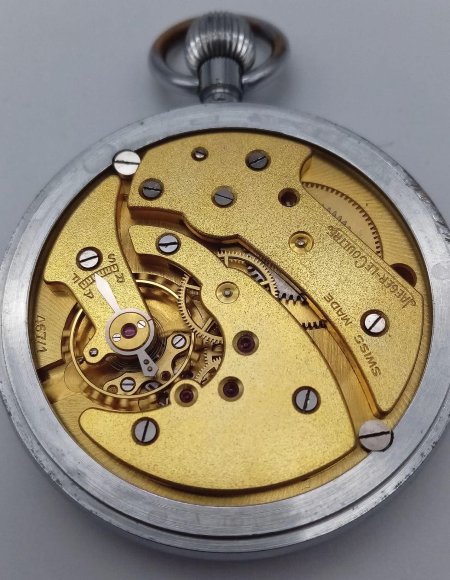 A JAEGER LE COULTRE POCKET WATCH MADE FOR THE U.K. SPACE AGENCY AND MARKED G.S.T.P. ON THE REVERSE - Bild 5 aus 8