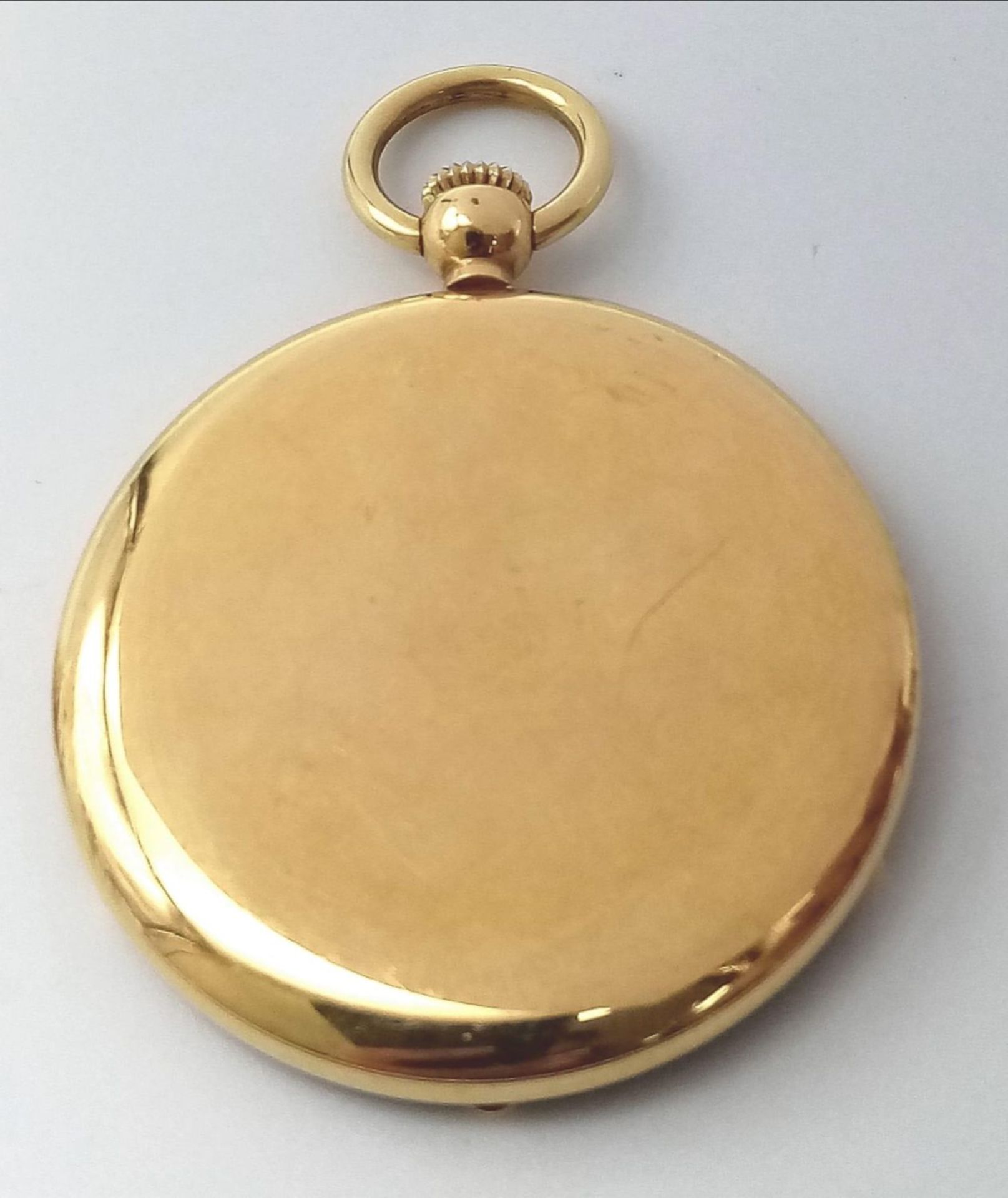 A Tissot Gold Plated Pocket/Pendant Watch. 42mm diameter. Gilded dial with date window. Quartz - Bild 4 aus 7