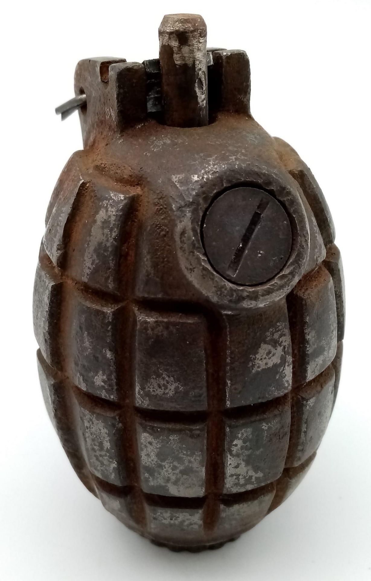 INERT WW2 British No 36 Mills Grenade Dated 1944. Complete with centre tube, spring, striker, - Bild 2 aus 6