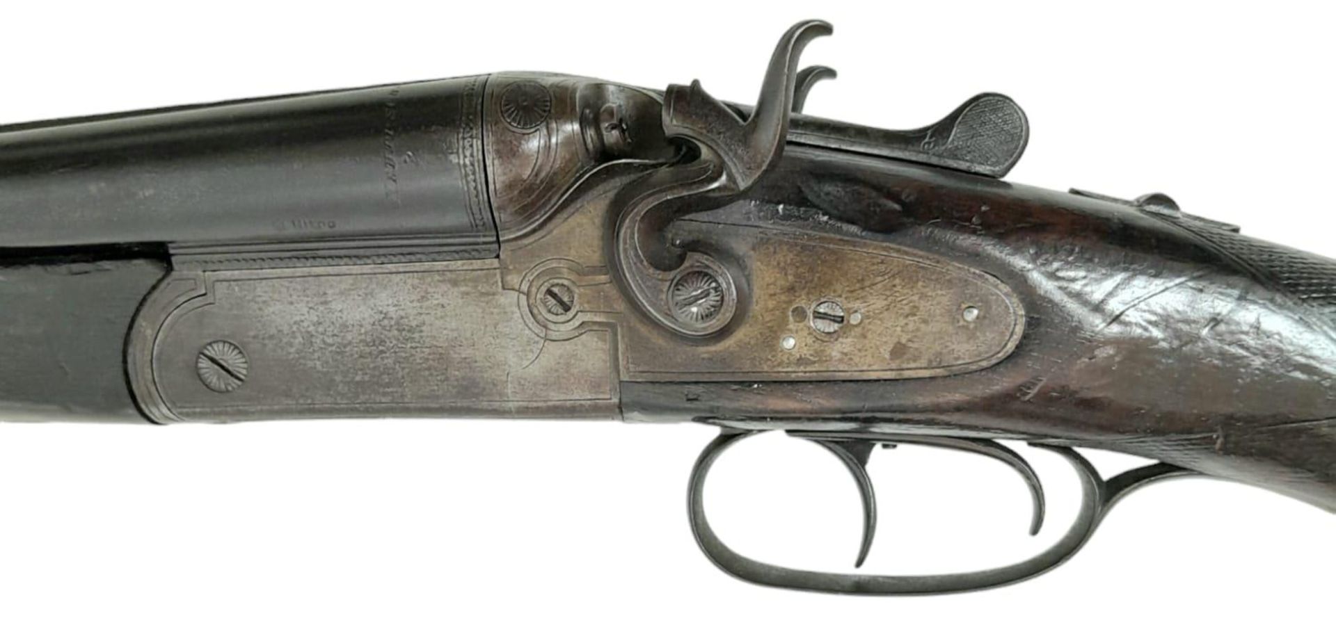 An Impressive Vintage Deactivated 12 Gauge/8mm Side by Side Sawn-Off Shotgun. This German Simson - Image 4 of 10
