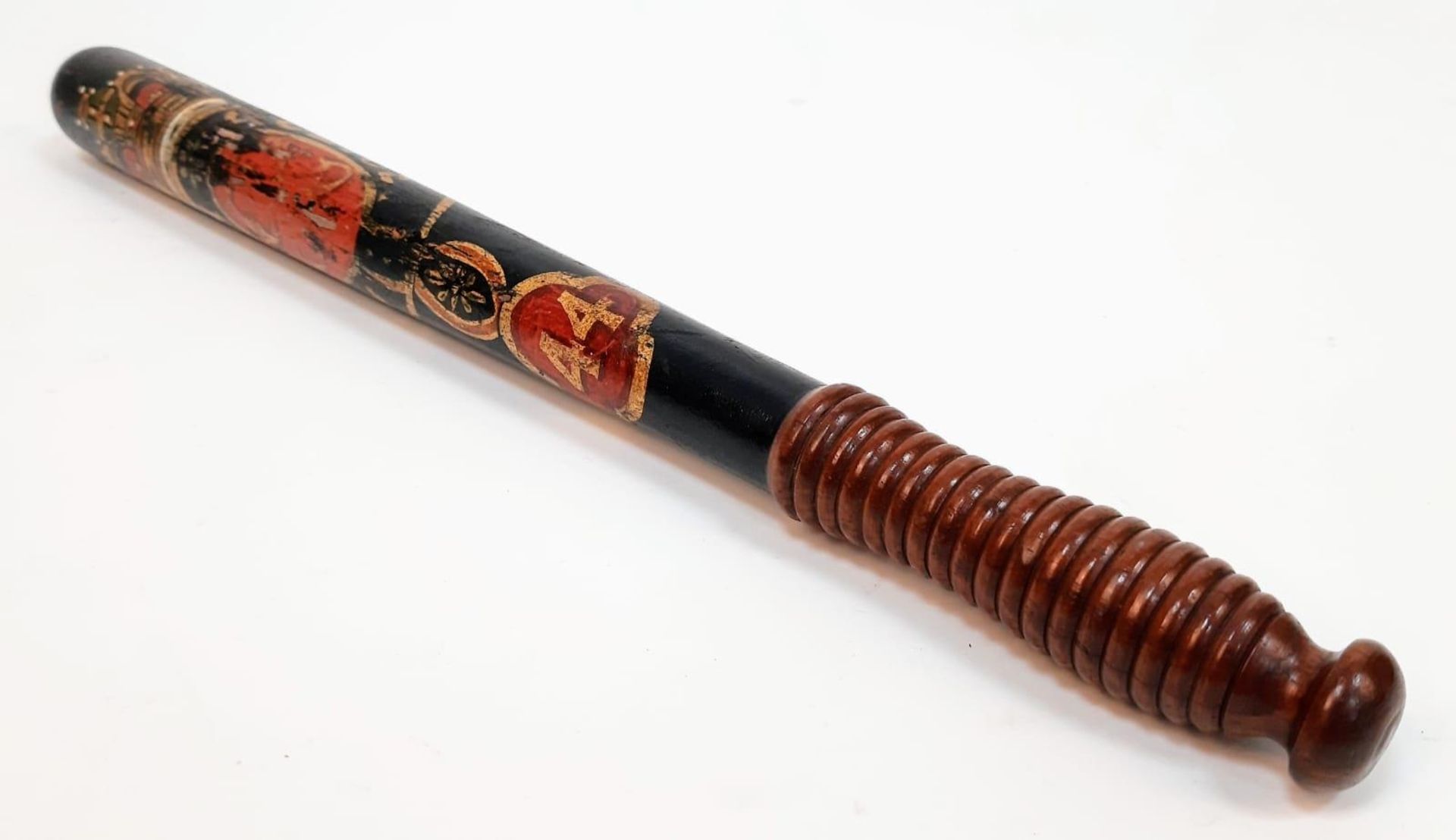 Victorian Painted Kirkcaldy Police Truncheon. - Image 4 of 4