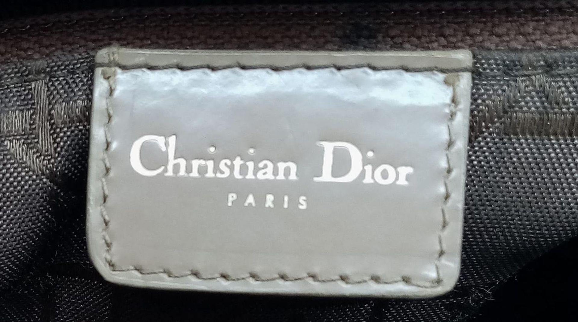 A Christian Dior Large Lady 'Diana' Dior Bag, quilted patent leather with gold tone hardware and - Image 17 of 17
