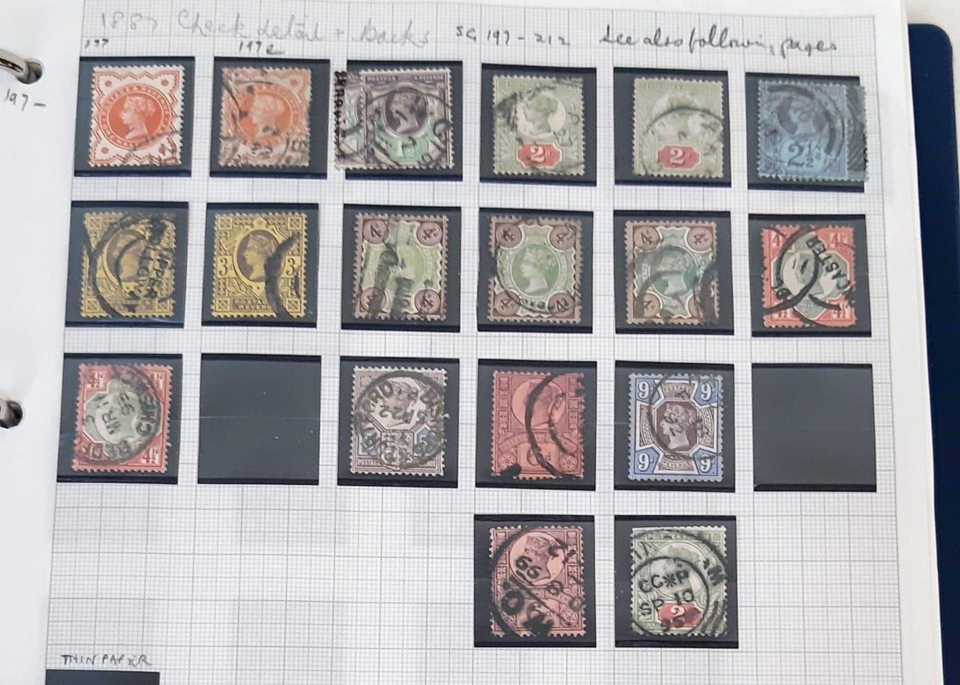 A substantial album of British stamps dating from 1840 - 1970. There are over 2000 stamps in this - Image 14 of 31