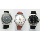 A Parcel of Three Unworn Military Homage Watches Comprising; 1) 1970’s French Airman (42mm), 2)