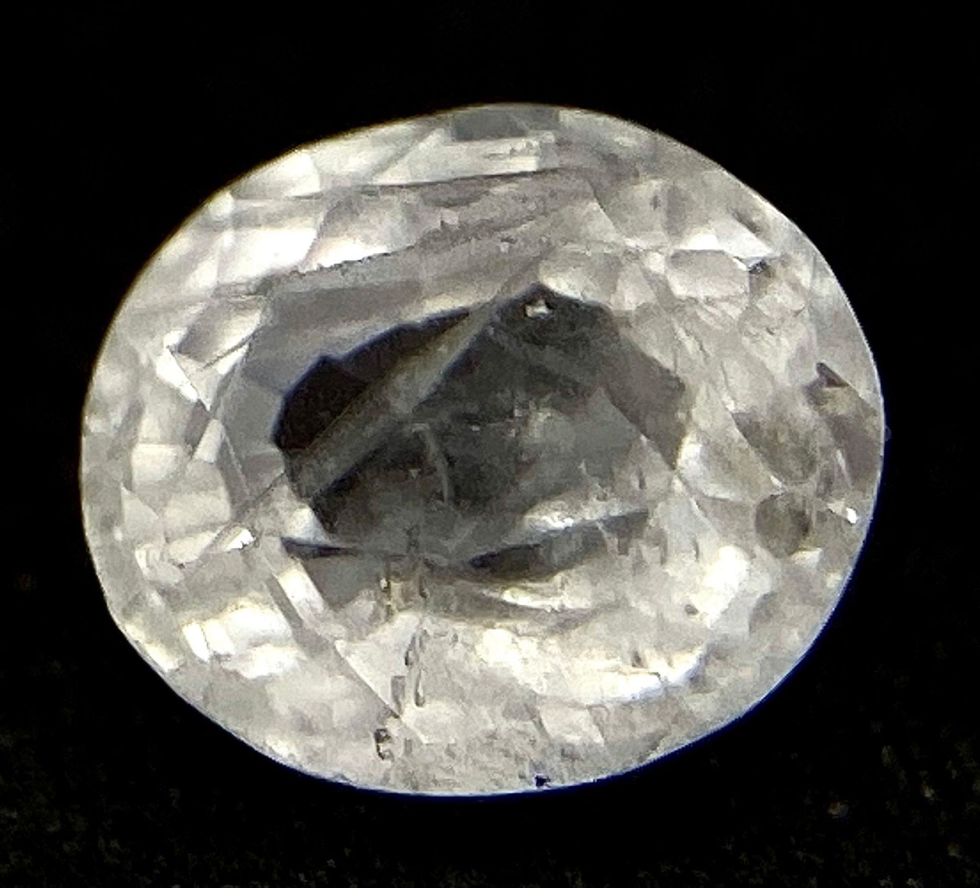 A 0.78ct Madagascar Natural White Sapphire, in the Oval Faceted cut. Comes with the AIG Certificate.