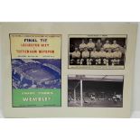 READY TO BE FRAMED A 51 X 41cms MOMENTO OF THE 1961 CUP FINAL WITH TEAM PHOTO AND ACTION SHOT OF