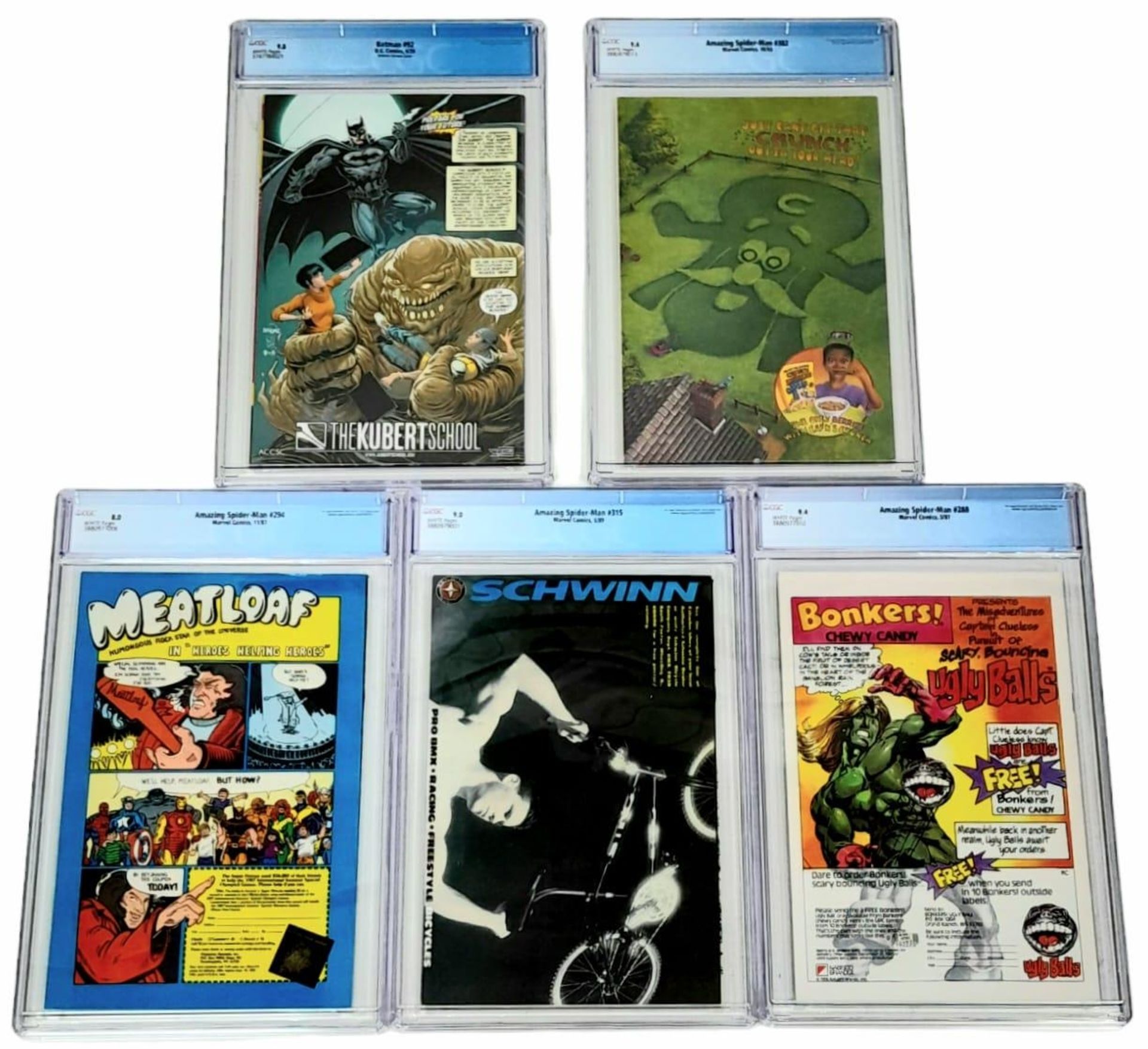 Five Very Collectible CGC Graded Comics: Spiderman #288 - 9.4 rating, Spiderman #382 - 9.4 rating, - Bild 2 aus 7