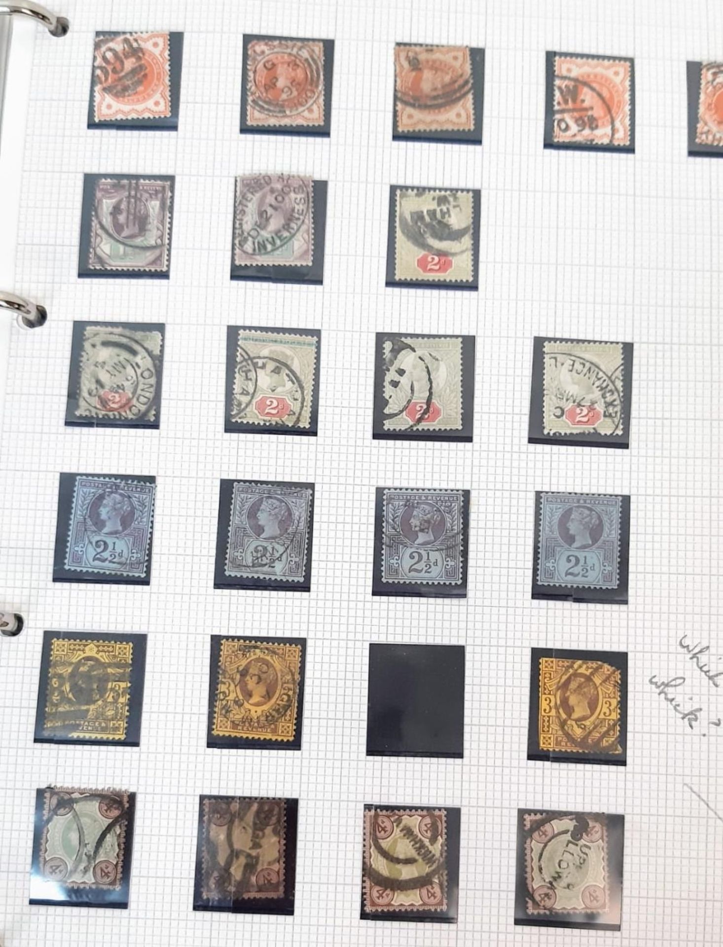A substantial album of British stamps dating from 1840 - 1970. There are over 2000 stamps in this - Image 15 of 31