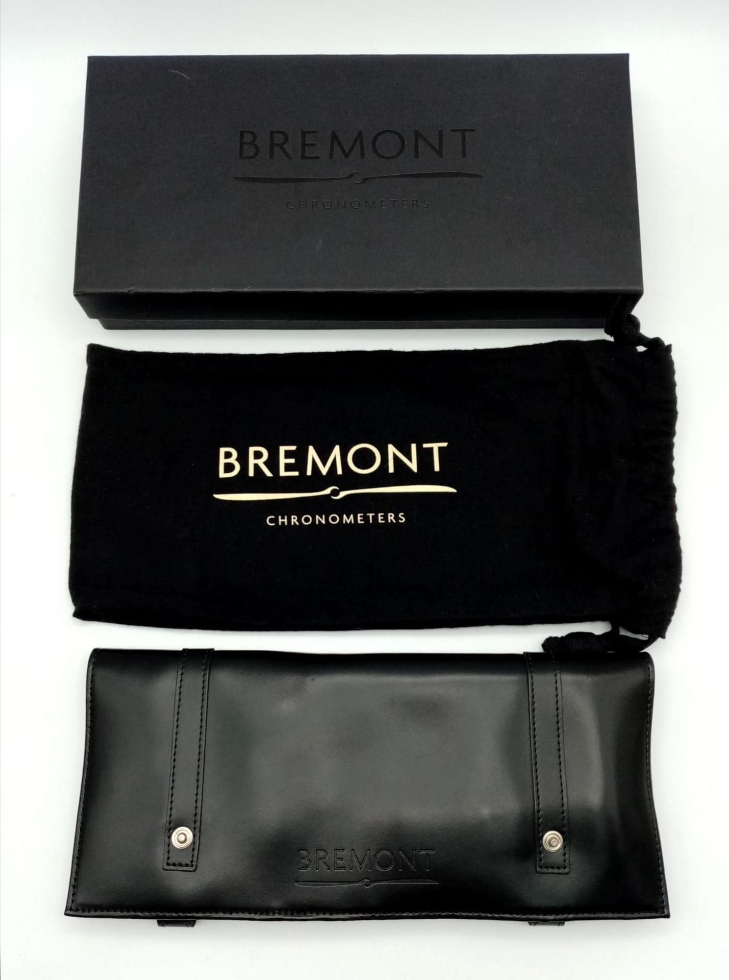 A STYLISH "BREMONT" AUTOMATIC CHONOMETER WITH ORIGINAL BOX AND RECEIPT ALSO COMES WITH WATCH - Image 9 of 10