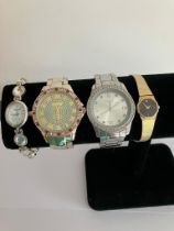 Selection of ladies Quartz WRISTWATCHES all in full working order,to include an ACCURIST Gold Tone.