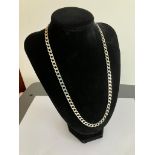 SILVER CURB CHAIN NECKLACE With full UK hallmark. 30 grams. 50 cm.