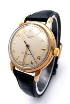 A FABULOUS EXAMPLE OF A VINTAGE 9K GOLD WRIST WATCH MADE BY THE FAMOUS J.W BENSON COMPANY , RECENTLY