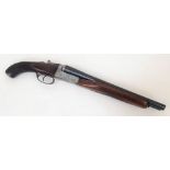 A Vintage Deactivated 12 Gauge Side by Side Sawn-Off Shotgun. This Spanish Sabre made gun has 14.5