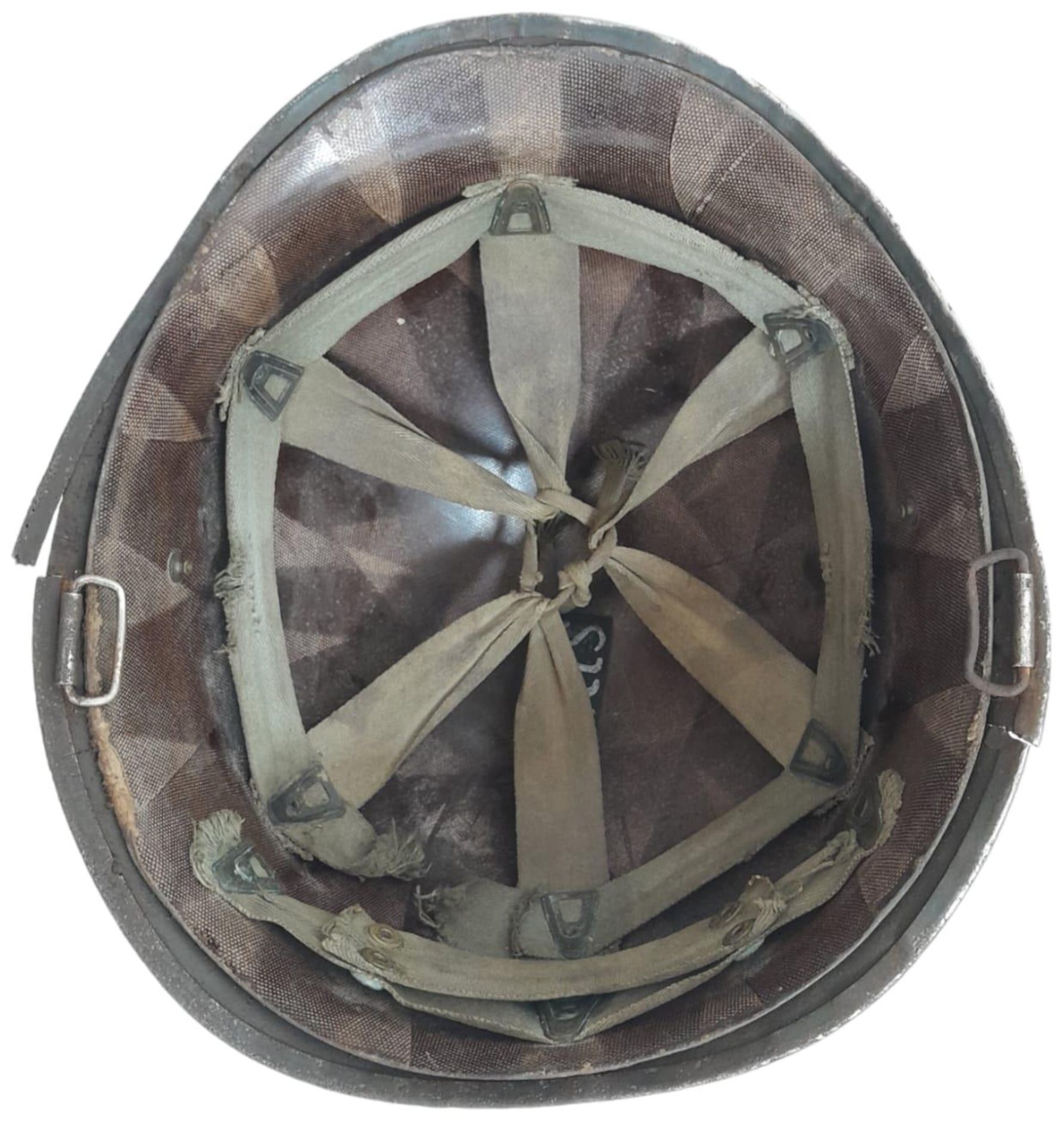 WW2 US Swivel Bale Front Seam Medics Helmet and Liner. - Image 5 of 6