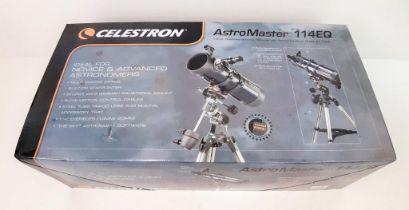 A 'New' Celestron Tel Astro Master 114EQ Compact Telescope. Built in star-pointer for easy targeting