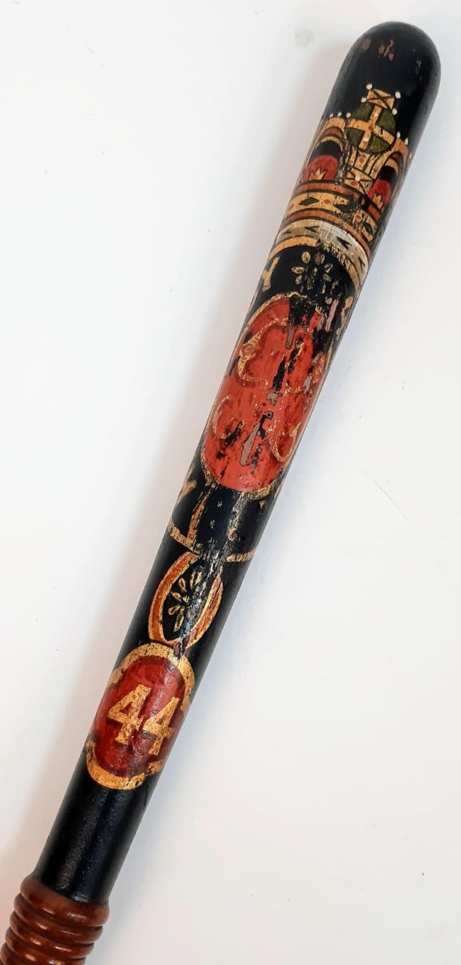 Victorian Painted Kirkcaldy Police Truncheon. - Image 2 of 4