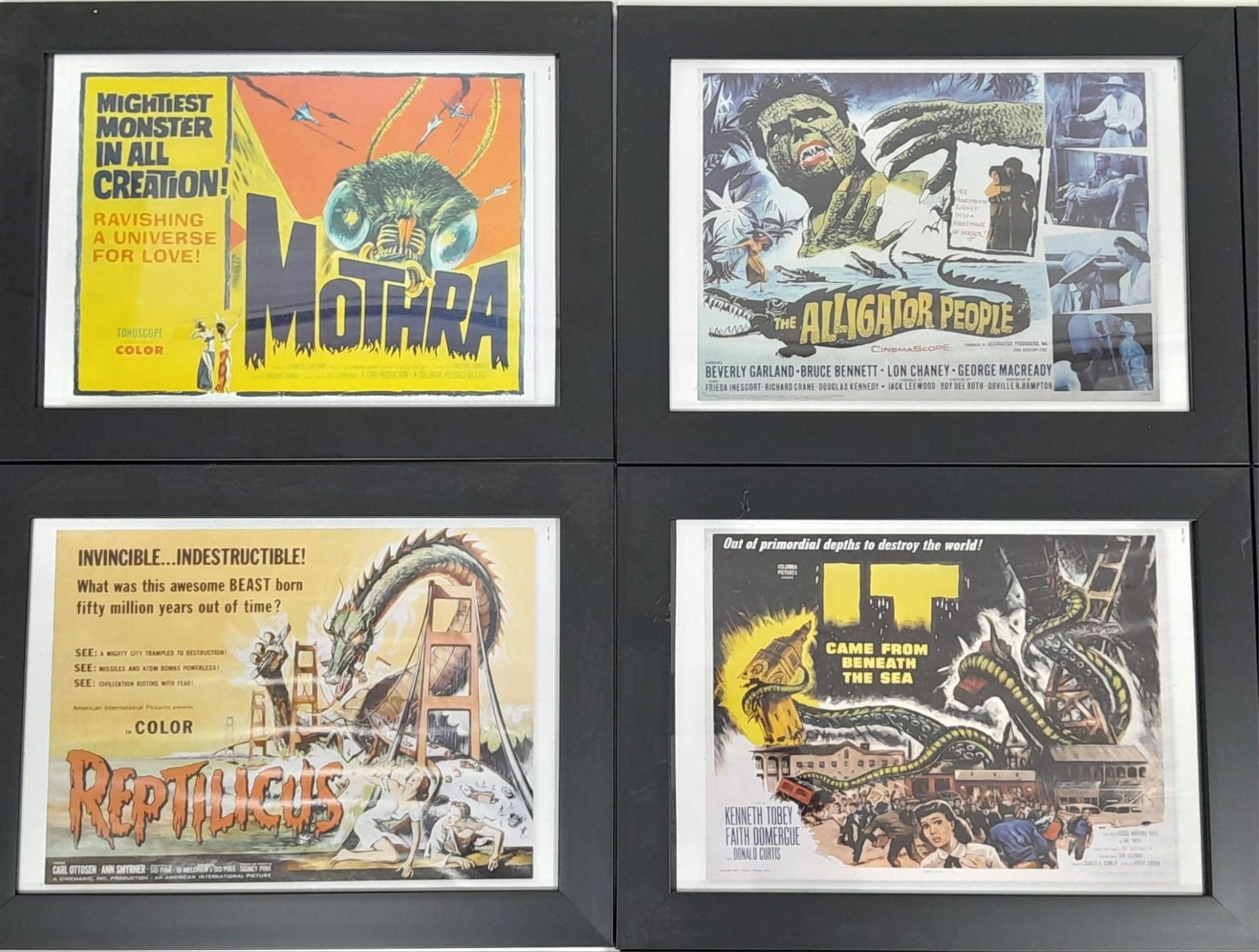 A Fabulous Kitsch Collection of Seven Framed Vintage Horror B Movie Mini Posters. Perfect for desk - Image 5 of 7