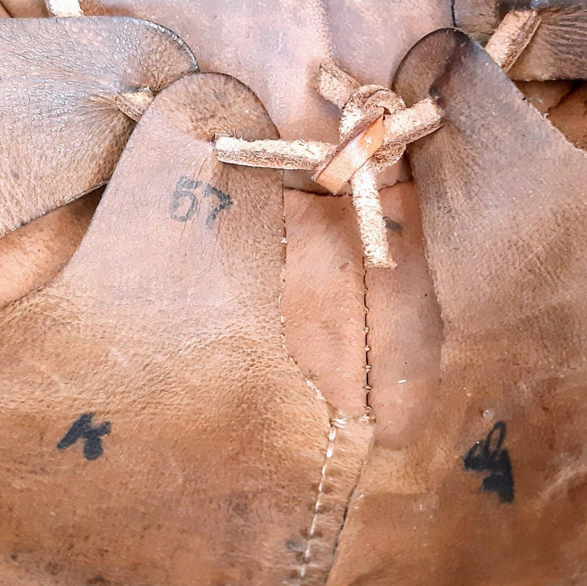 An Unknown WW2 German Factory Fire Fighters Helmet and liner. - Bild 6 aus 7