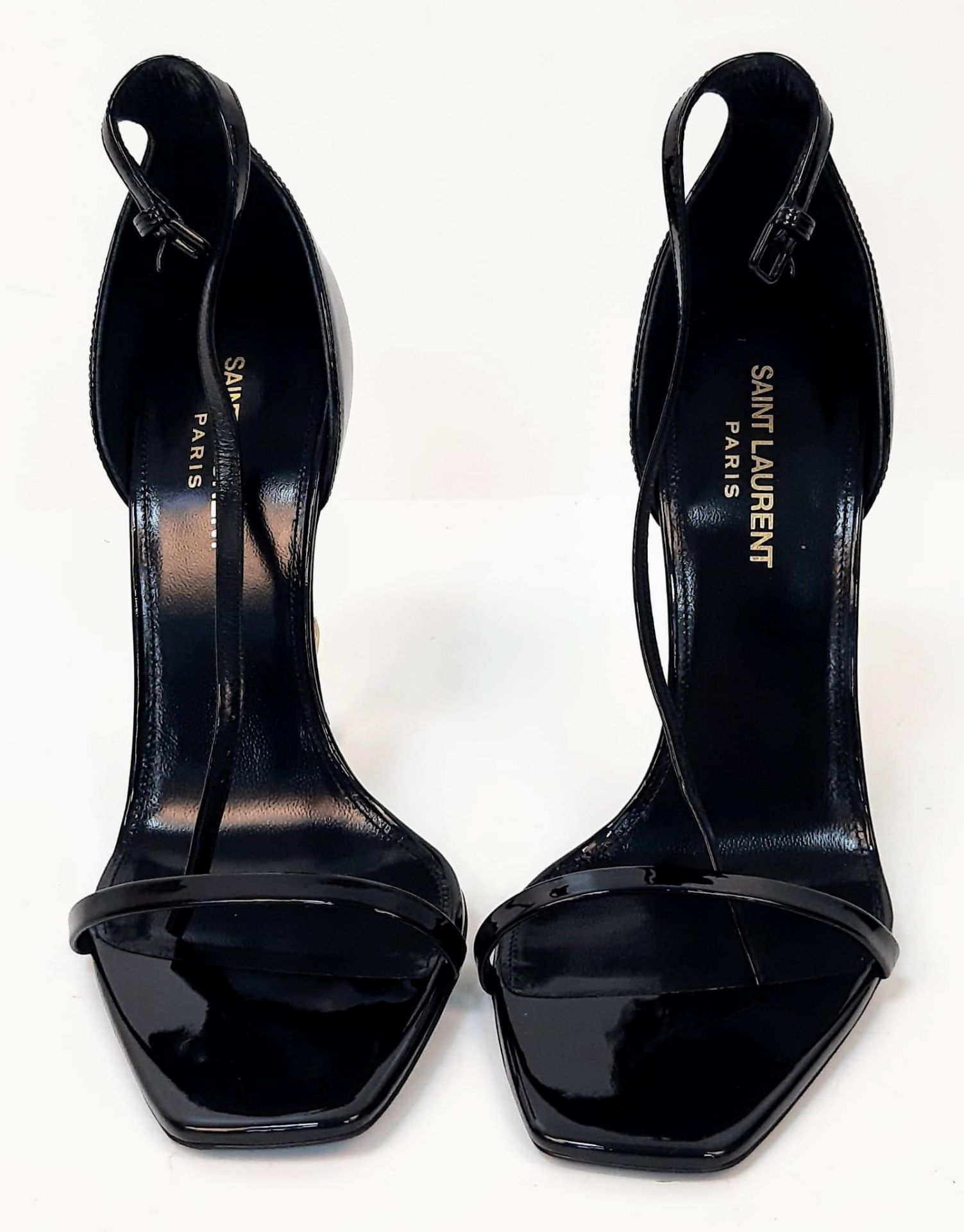 A PAIR OF NEW AND UNWORN YVES SAINT LAUREN "OPYUM" YSL HEEL COCKTAIL SHOES IN SIZE 6 UK . 39 - Image 2 of 11