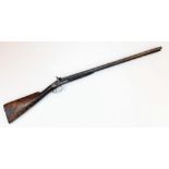 A Deactivated Vintage Charles Adams Double Barrel Shotgun. 12 gauge - double hammer. EU deactivation