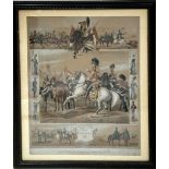 An Antique, Framed and Glazed, 19th Century Coloured Engraving “The Lancers’ by Henry Greaves &