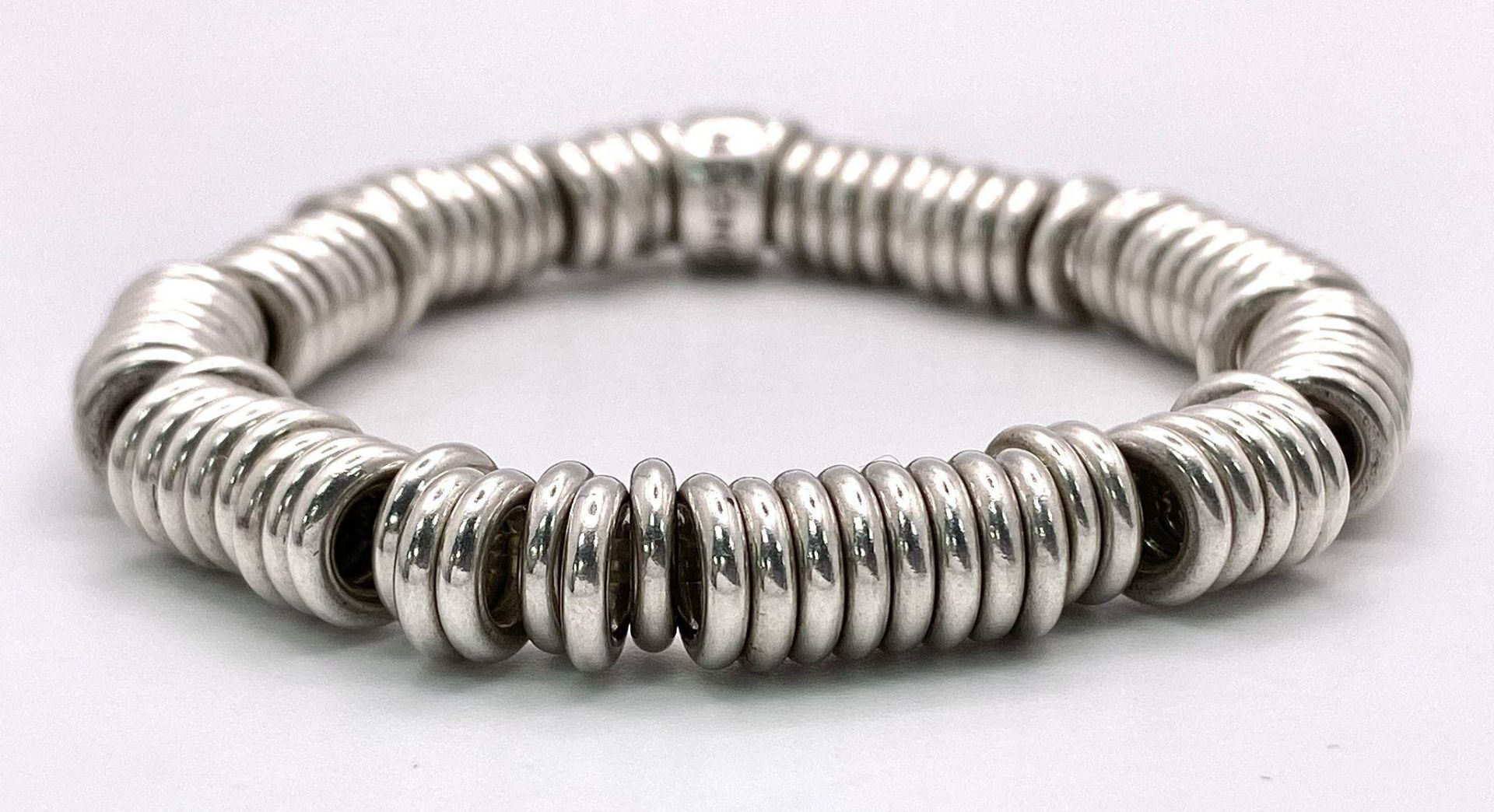 A silver Links of London adjustable bracelet. Total weight 53.53G. - Bild 3 aus 6