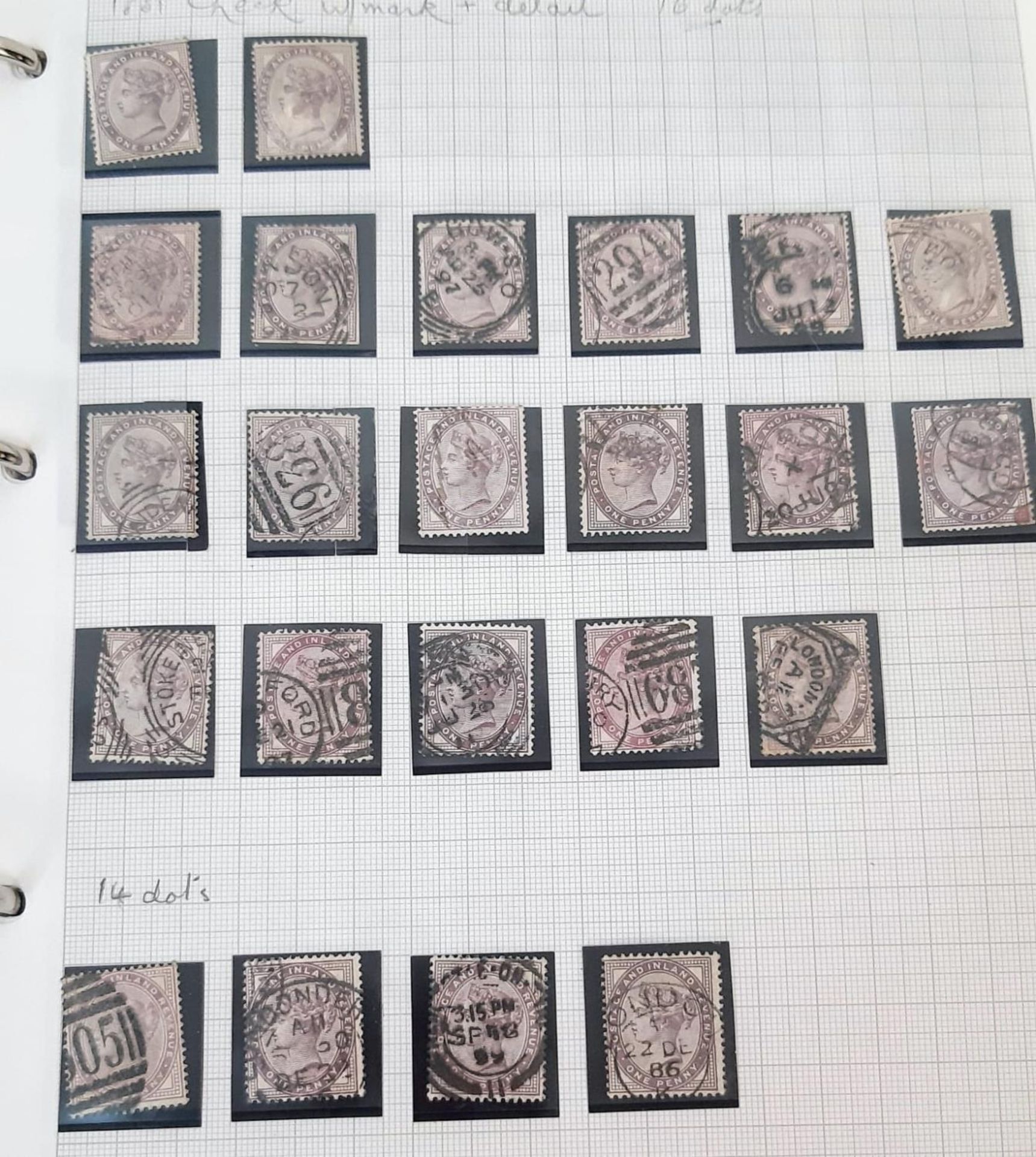 A substantial album of British stamps dating from 1840 - 1970. There are over 2000 stamps in this - Image 13 of 31