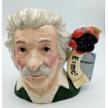 A HAND MADE AND HAND DECORATED "ALBERT EINSTEIN" TOBY JUG WITH THE THEORY OF RELATIVITY HANDLE