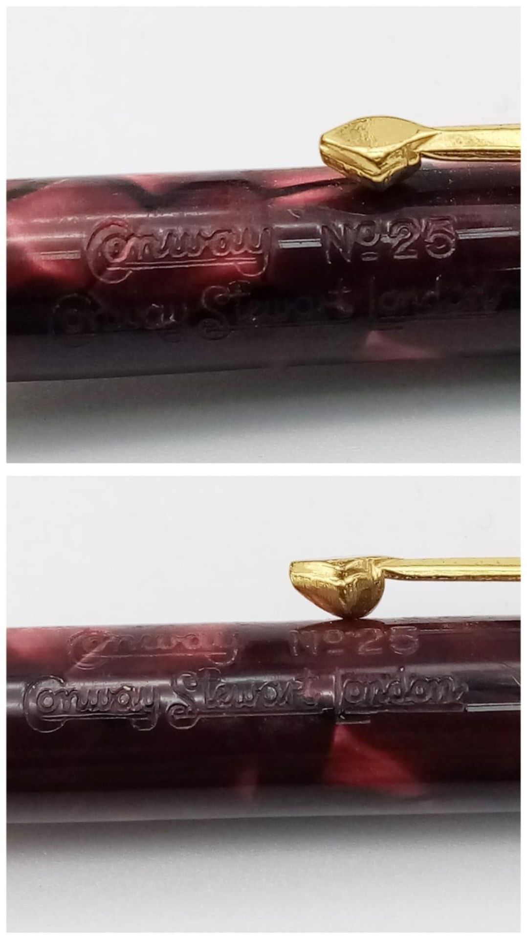 Two Conway Stewart Small Pens in Original Case. Fountain pen has a 14k gold nib. 10cm and 11cm. Ref: - Image 8 of 10
