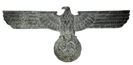 A WW2 German Third Reich Railroad/Train Carriage Large Eagle - 35 inch wingspan. This cast metal