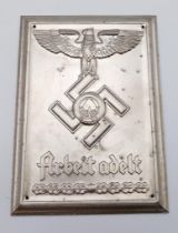 A 3rd Reich Cased R.A.D Award Plaque.