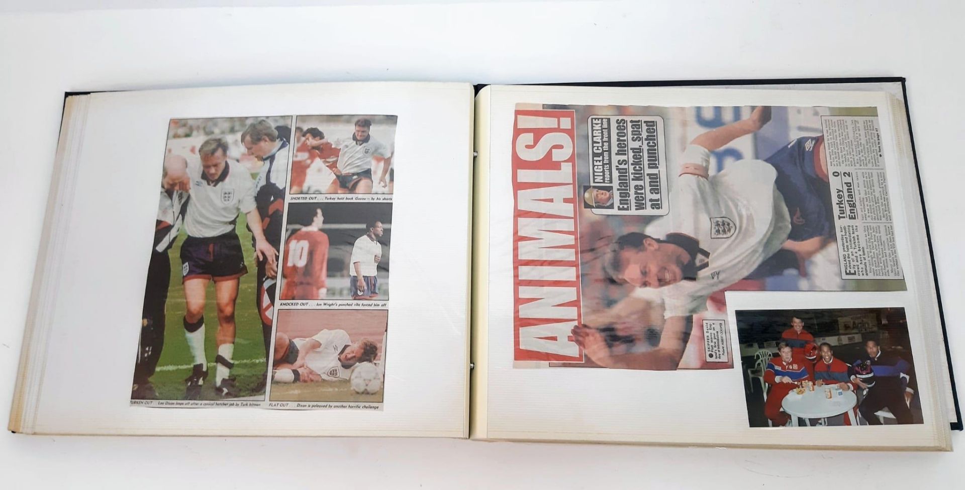 Press Cuttings Scrapbook of Dr John Crane - GP to the England Football Team at the World Cup 90 - Image 5 of 5